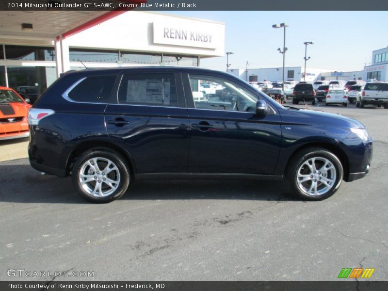 Cosmic Blue Metallic / Black 2014 Mitsubishi Outlander GT S-AWC
