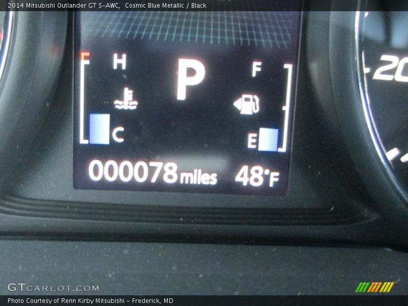 Cosmic Blue Metallic / Black 2014 Mitsubishi Outlander GT S-AWC