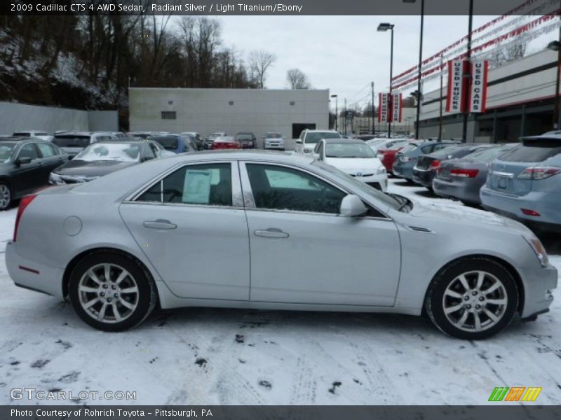 Radiant Silver / Light Titanium/Ebony 2009 Cadillac CTS 4 AWD Sedan