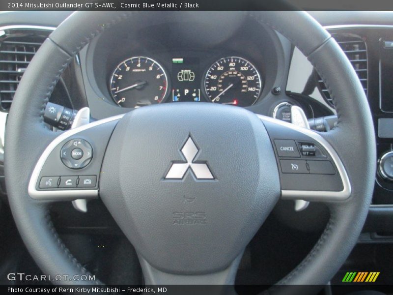 Cosmic Blue Metallic / Black 2014 Mitsubishi Outlander GT S-AWC