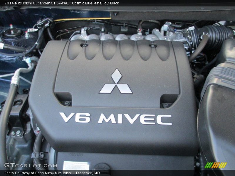 Cosmic Blue Metallic / Black 2014 Mitsubishi Outlander GT S-AWC
