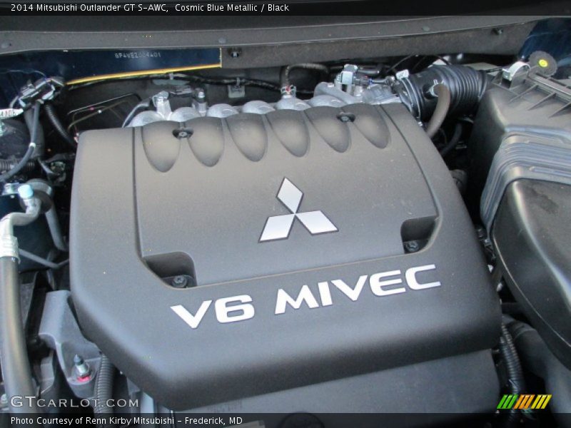 Cosmic Blue Metallic / Black 2014 Mitsubishi Outlander GT S-AWC