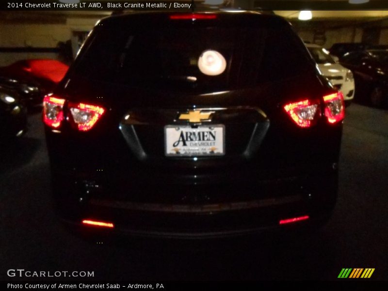 Black Granite Metallic / Ebony 2014 Chevrolet Traverse LT AWD