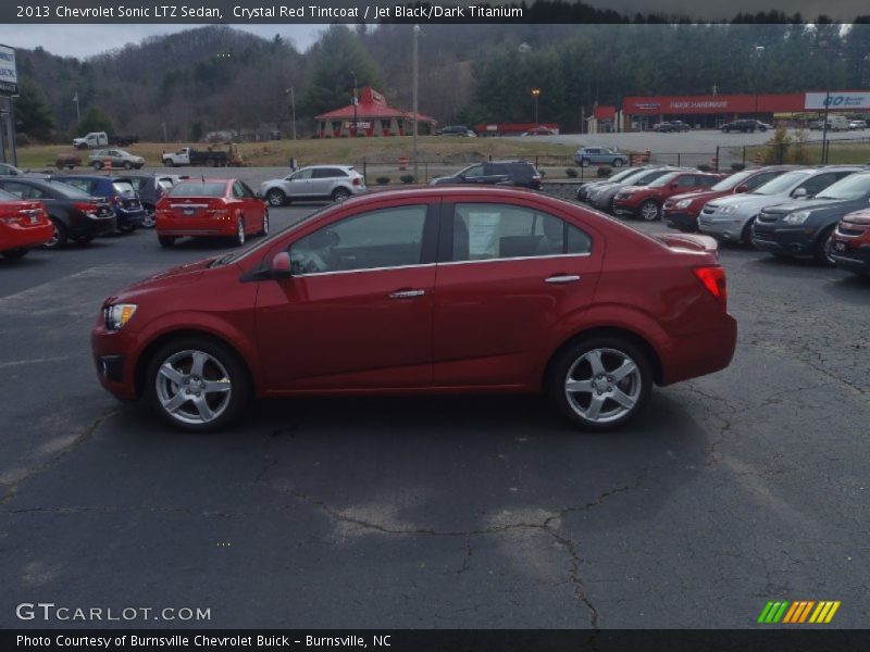 Crystal Red Tintcoat / Jet Black/Dark Titanium 2013 Chevrolet Sonic LTZ Sedan