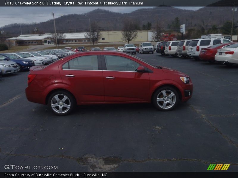 Crystal Red Tintcoat / Jet Black/Dark Titanium 2013 Chevrolet Sonic LTZ Sedan