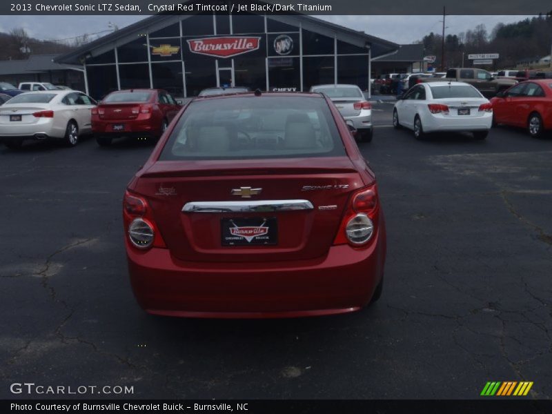 Crystal Red Tintcoat / Jet Black/Dark Titanium 2013 Chevrolet Sonic LTZ Sedan
