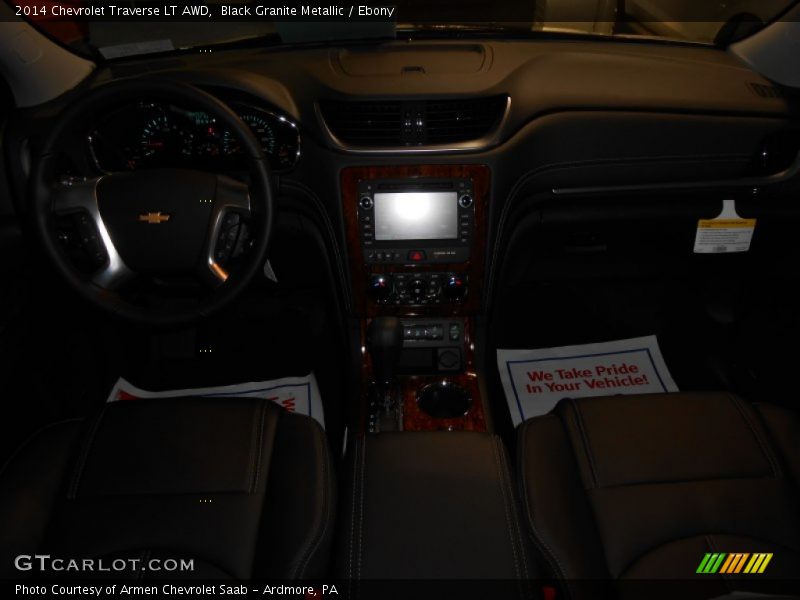 Black Granite Metallic / Ebony 2014 Chevrolet Traverse LT AWD