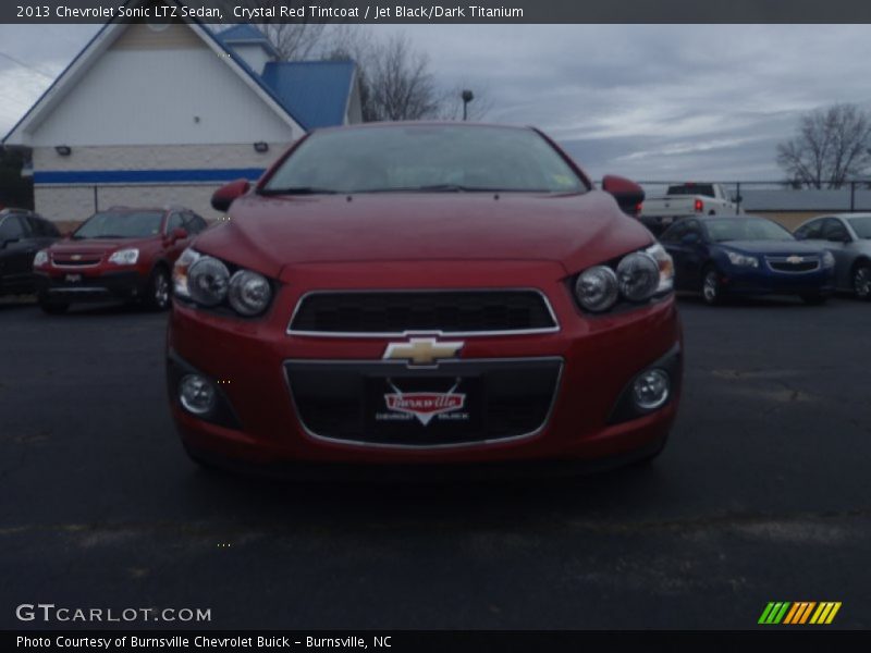 Crystal Red Tintcoat / Jet Black/Dark Titanium 2013 Chevrolet Sonic LTZ Sedan