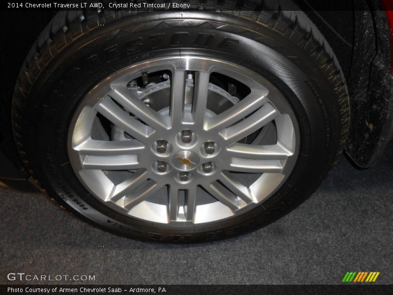 Crystal Red Tintcoat / Ebony 2014 Chevrolet Traverse LT AWD