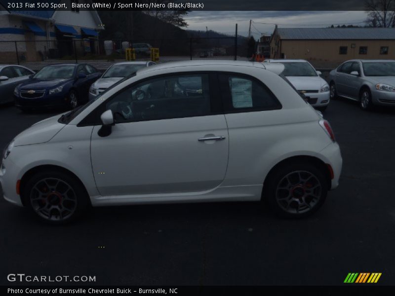 Bianco (White) / Sport Nero/Nero (Black/Black) 2013 Fiat 500 Sport