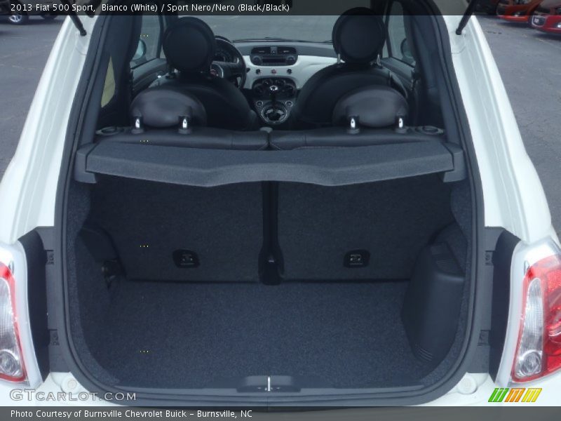 Bianco (White) / Sport Nero/Nero (Black/Black) 2013 Fiat 500 Sport