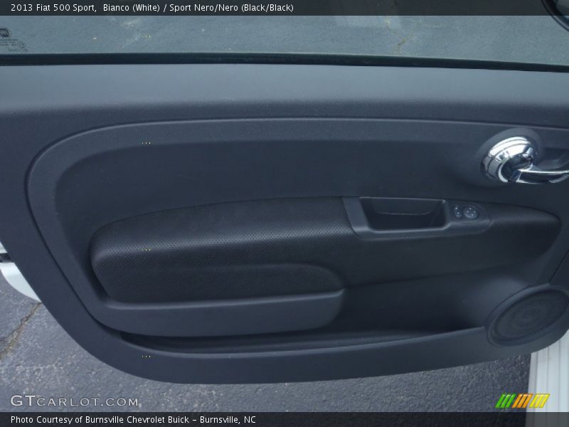 Bianco (White) / Sport Nero/Nero (Black/Black) 2013 Fiat 500 Sport