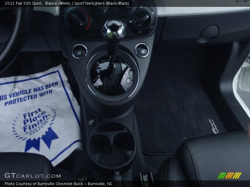 Bianco (White) / Sport Nero/Nero (Black/Black) 2013 Fiat 500 Sport