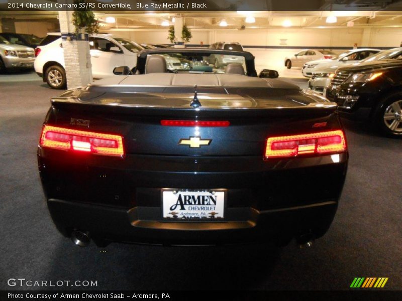 Blue Ray Metallic / Black 2014 Chevrolet Camaro SS/RS Convertible