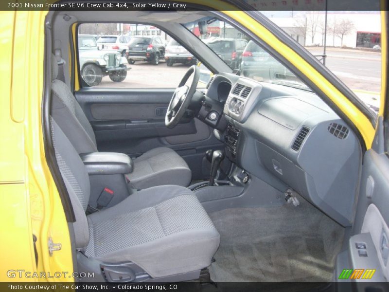 Solar Yellow / Gray 2001 Nissan Frontier SE V6 Crew Cab 4x4