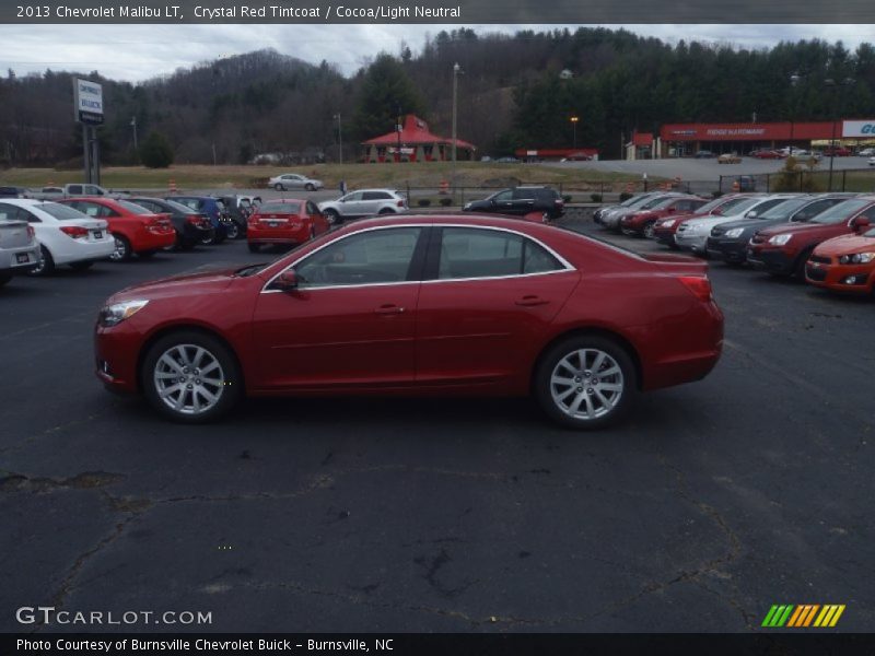 Crystal Red Tintcoat / Cocoa/Light Neutral 2013 Chevrolet Malibu LT