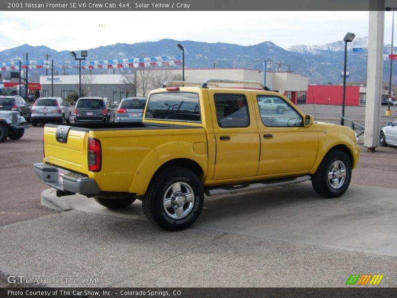 Solar Yellow / Gray 2001 Nissan Frontier SE V6 Crew Cab 4x4