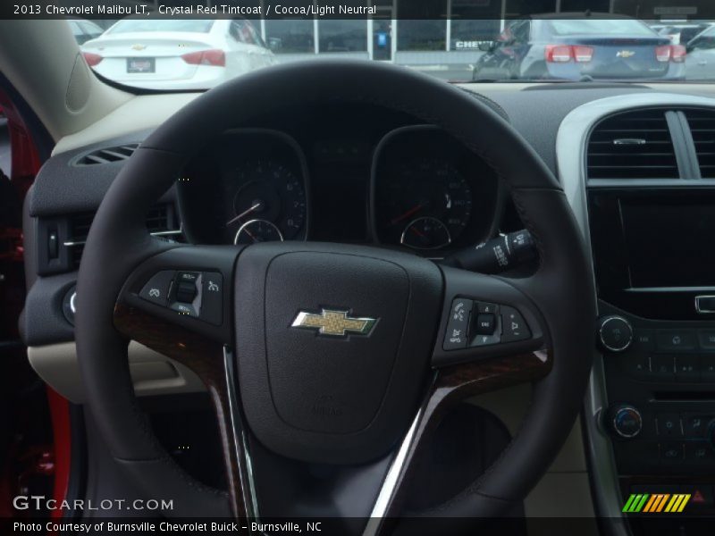 Crystal Red Tintcoat / Cocoa/Light Neutral 2013 Chevrolet Malibu LT