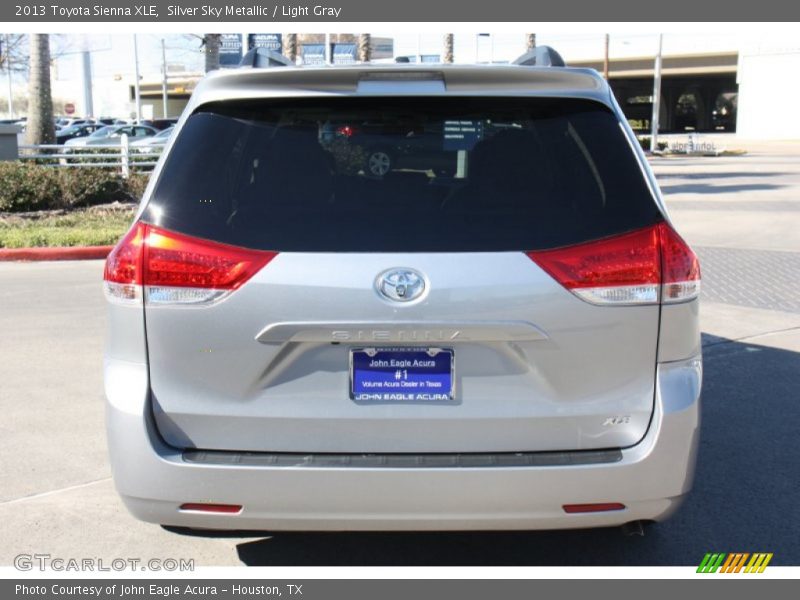 Silver Sky Metallic / Light Gray 2013 Toyota Sienna XLE