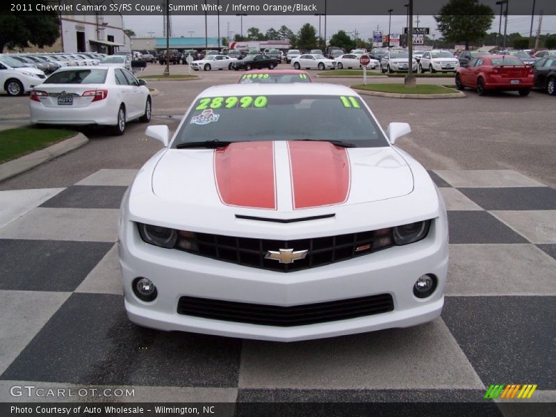 Summit White / Inferno Orange/Black 2011 Chevrolet Camaro SS/RS Coupe