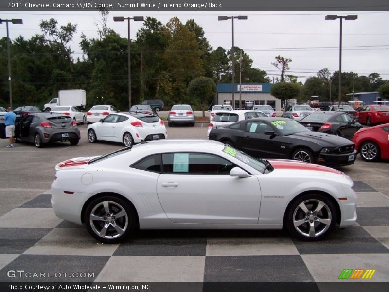 Summit White / Inferno Orange/Black 2011 Chevrolet Camaro SS/RS Coupe