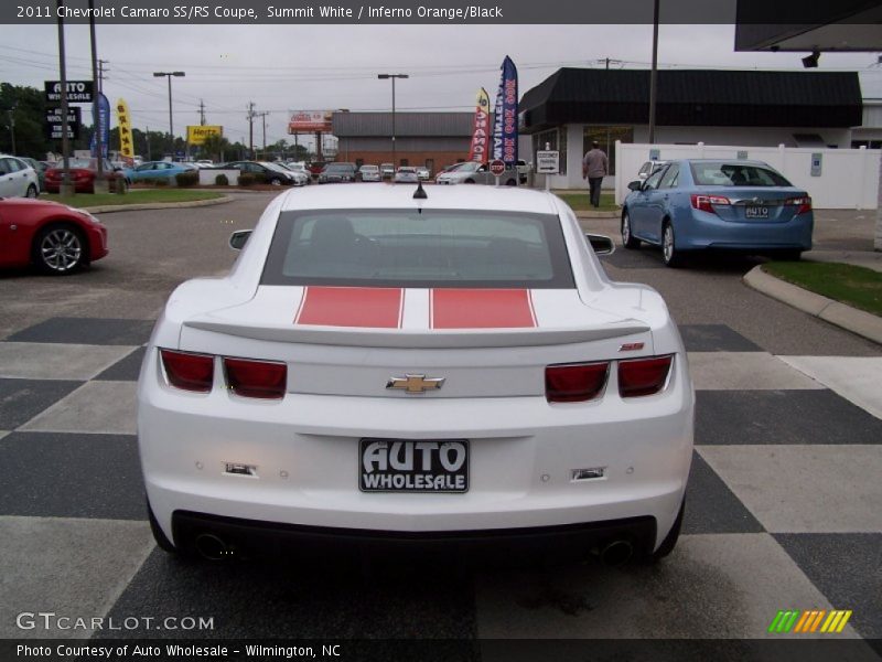 Summit White / Inferno Orange/Black 2011 Chevrolet Camaro SS/RS Coupe