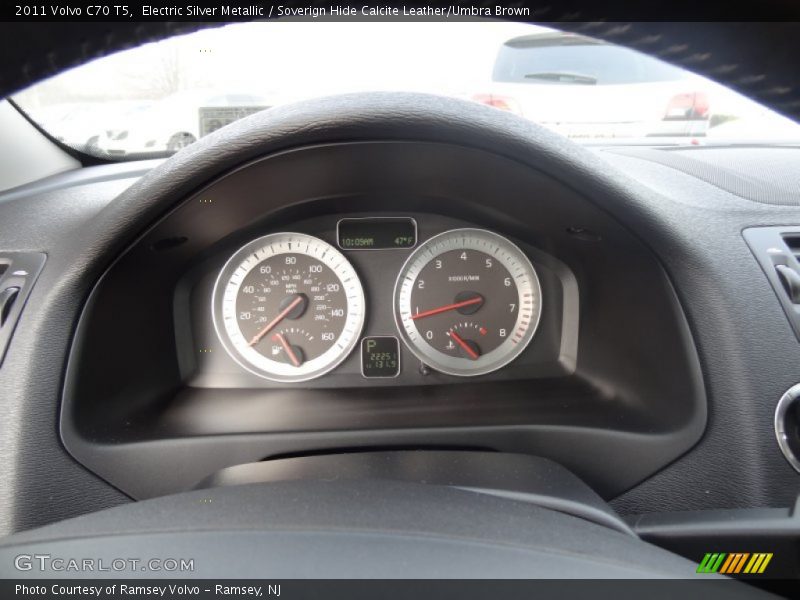 Electric Silver Metallic / Soverign Hide Calcite Leather/Umbra Brown 2011 Volvo C70 T5