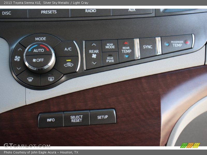 Silver Sky Metallic / Light Gray 2013 Toyota Sienna XLE