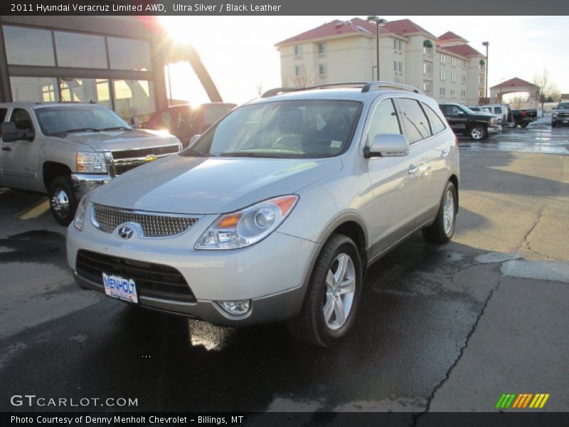 Ultra Silver / Black Leather 2011 Hyundai Veracruz Limited AWD