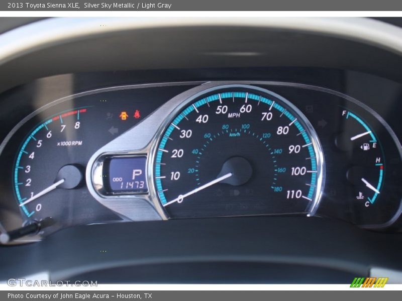 Silver Sky Metallic / Light Gray 2013 Toyota Sienna XLE