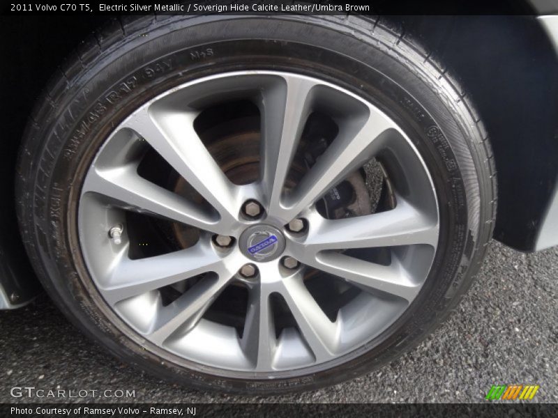 Electric Silver Metallic / Soverign Hide Calcite Leather/Umbra Brown 2011 Volvo C70 T5