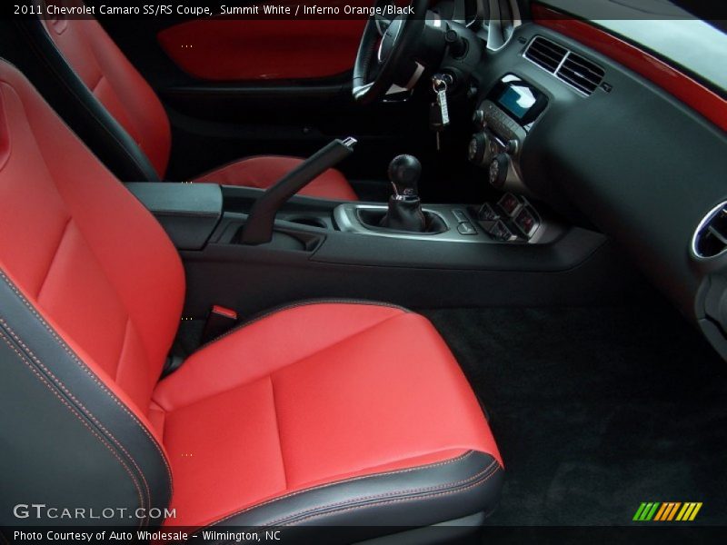 Summit White / Inferno Orange/Black 2011 Chevrolet Camaro SS/RS Coupe