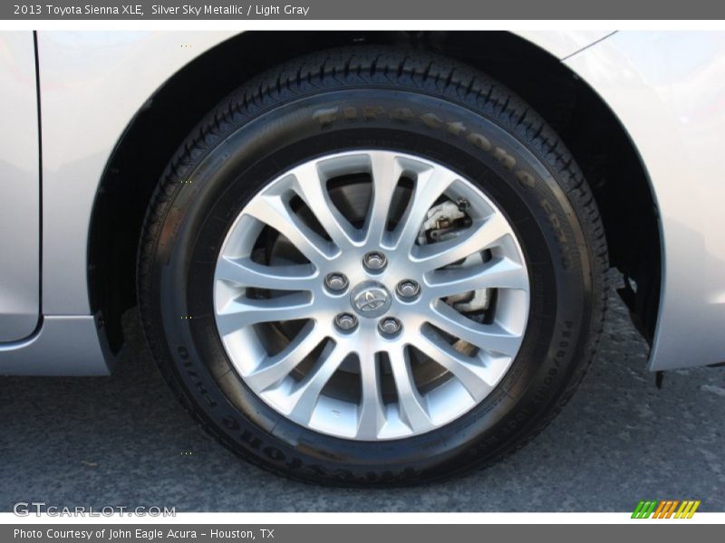 Silver Sky Metallic / Light Gray 2013 Toyota Sienna XLE