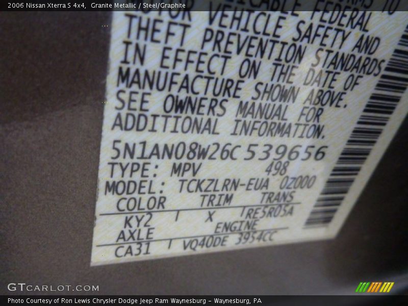 Granite Metallic / Steel/Graphite 2006 Nissan Xterra S 4x4