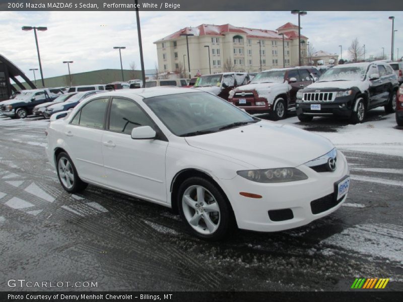Performance White / Beige 2006 Mazda MAZDA6 s Sedan