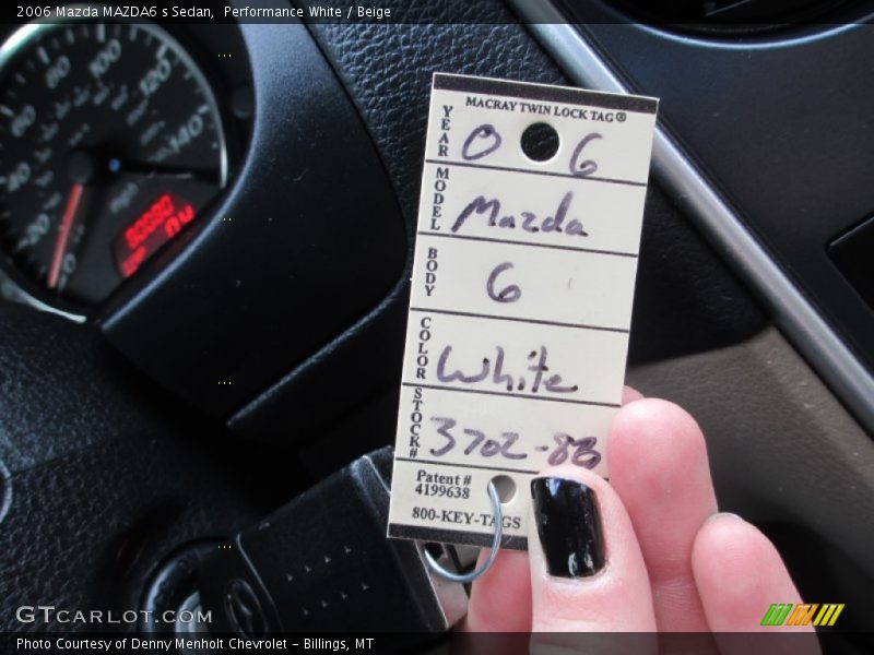 Performance White / Beige 2006 Mazda MAZDA6 s Sedan