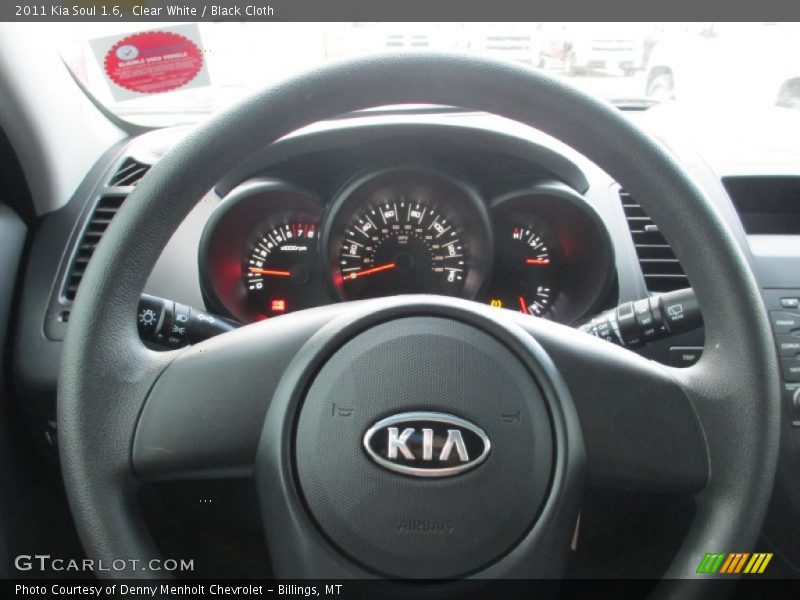 Clear White / Black Cloth 2011 Kia Soul 1.6