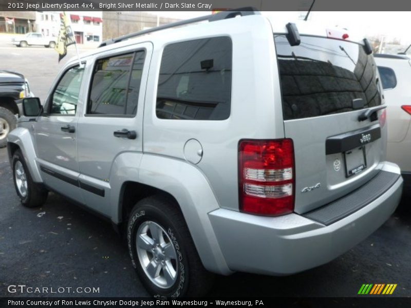 Bright Silver Metallic / Dark Slate Gray 2012 Jeep Liberty Sport 4x4