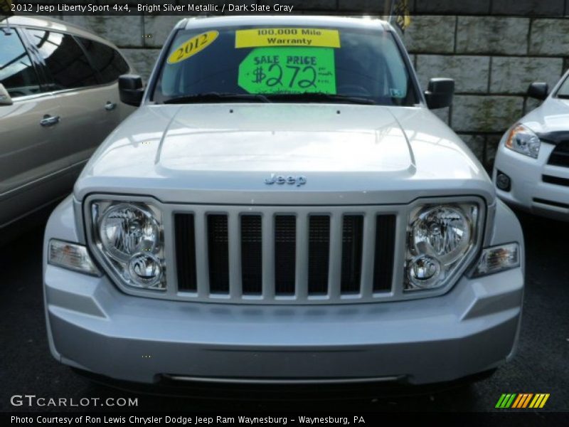 Bright Silver Metallic / Dark Slate Gray 2012 Jeep Liberty Sport 4x4