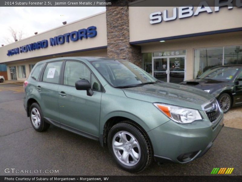 Jasmin Green Metallic / Platinum 2014 Subaru Forester 2.5i
