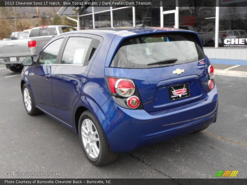 Blue Topaz Metallic / Dark Pewter/Dark Titanium 2013 Chevrolet Sonic LT Hatch