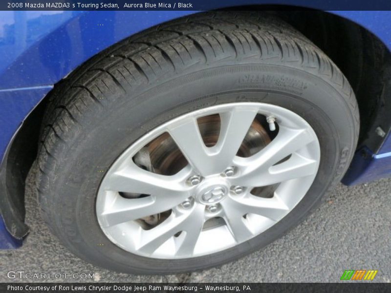 Aurora Blue Mica / Black 2008 Mazda MAZDA3 s Touring Sedan