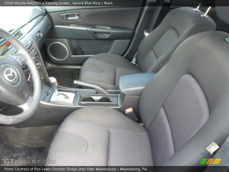 Aurora Blue Mica / Black 2008 Mazda MAZDA3 s Touring Sedan
