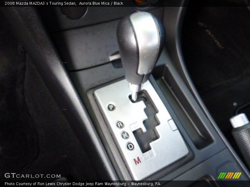 Aurora Blue Mica / Black 2008 Mazda MAZDA3 s Touring Sedan