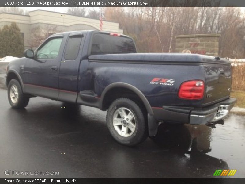 True Blue Metallic / Medium Graphite Grey 2003 Ford F150 FX4 SuperCab 4x4