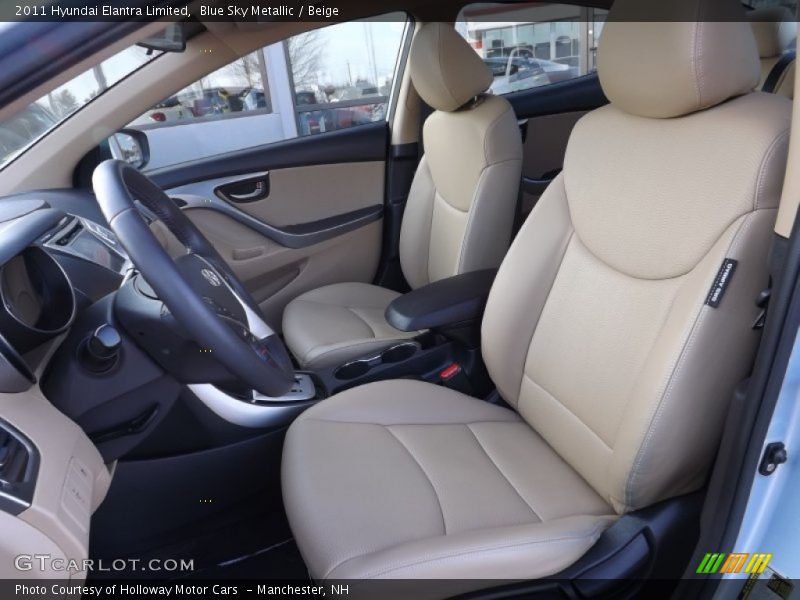 Blue Sky Metallic / Beige 2011 Hyundai Elantra Limited