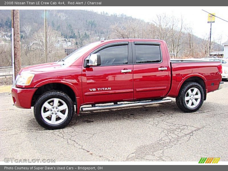 Red Alert / Charcoal 2008 Nissan Titan LE Crew Cab 4x4