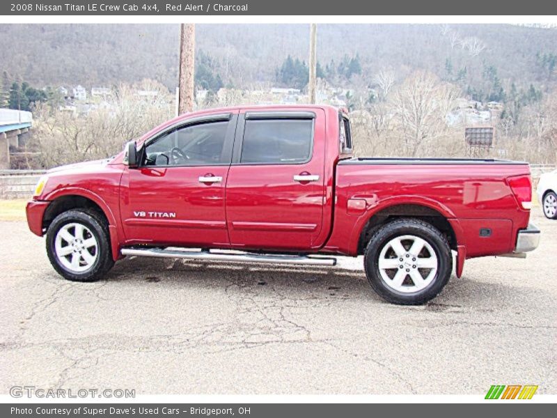 Red Alert / Charcoal 2008 Nissan Titan LE Crew Cab 4x4