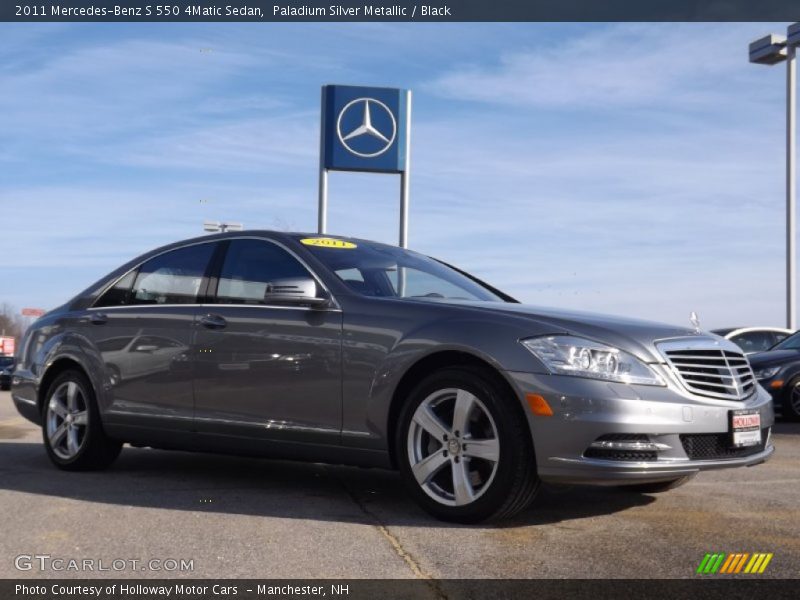 Paladium Silver Metallic / Black 2011 Mercedes-Benz S 550 4Matic Sedan