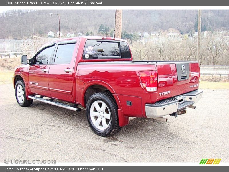 Red Alert / Charcoal 2008 Nissan Titan LE Crew Cab 4x4